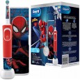 Детская электрическая зубная щетка Oral-B Vitality Kids D100.413.2KX Spiderman + чехол
