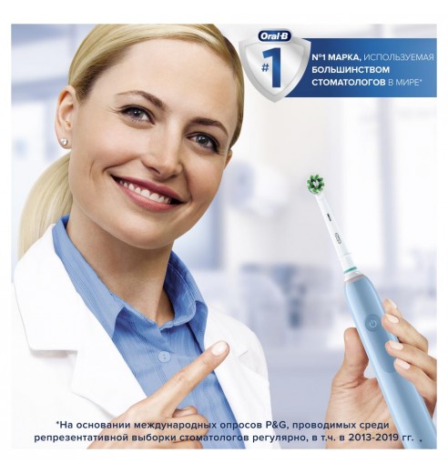 Электрическая зубная щетка Oral-B Pro 3 3000/D505.513.3 CrossAction голубая
