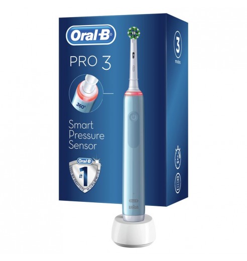 Электрическая зубная щетка Oral-B Pro 3 3000/D505.513.3 CrossAction голубая