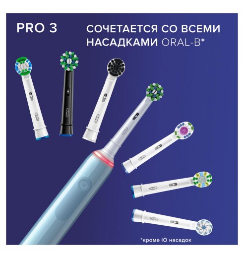Электрическая зубная щетка Oral-B Pro 3 3000/D505.513.3 CrossAction голубая