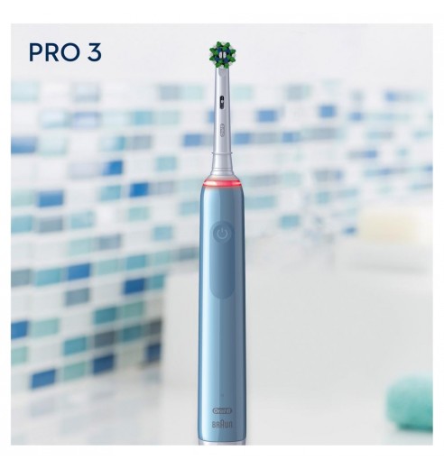 Электрическая зубная щетка Oral-B Pro 3 3000/D505.513.3 CrossAction голубая