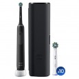 Электрическая зубная щетка Oral-B Pro 3 3500 черная + Насадки Oral-B CrossAction (10 шт.)