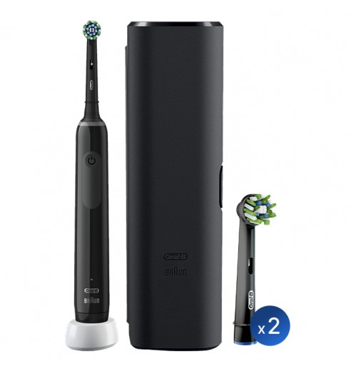 Электрическая зубная щетка Oral-B Pro 3 3500 + Насадка для эффективной чистки Oral-B CrossAction (2 шт)