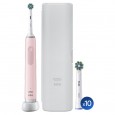Электрическая зубная щетка Oral-B Pro 3 3500 розовая + Насадки Oral-B CrossAction (10 шт)