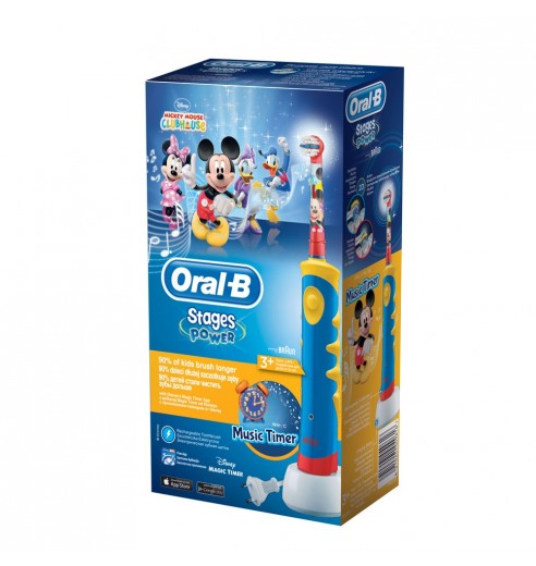 Детская электрическая зубная щетка Oral-B Mickey Kids D10.513K 