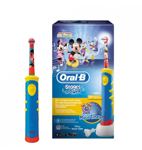 Детская электрическая зубная щетка Oral-B Mickey Kids D10.513K 