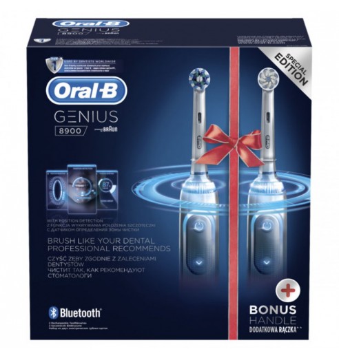 Набор электрических зубных щеток Oral-B Genius 8900 White D701.535.5XC (2 шт)