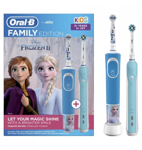 Набор электрических зубных щеток Oral-B Family Pack (Pro 1 и Kids «Холодное Сердце 2»)
