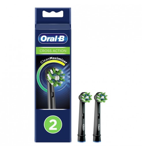 Электрическая зубная щетка Oral-B Vitality Pro D103.413.3 Cross Action Protect X Clean, черный + Насадки Oral-B EB50BRB CrossAction Black, 2 шт