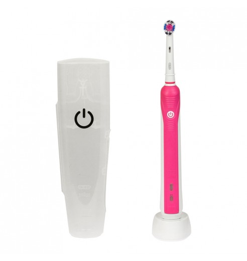 Набор: Электрическая зубная щетка Oral-B PRO 750 Pink D16.513.UX + Электрическая зубная щетка Oral-B PRO 750 Black D 16.513.UX Холодное сердце