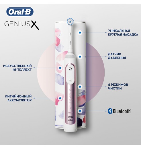 Электрическая зубная щетка Oral-B Genius X 20000N Special Edition Розовая