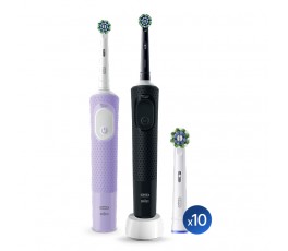 Электрические зубные щетки Oral-B Vitality Pro Duo + Насадка для эффективной чистки Oral-B CrossAction (10 шт.)