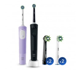 Электрические зубные щетки Vitality Pro Duo + Насадка для эффективной чистки Oral-B CrossAction (4 шт)
