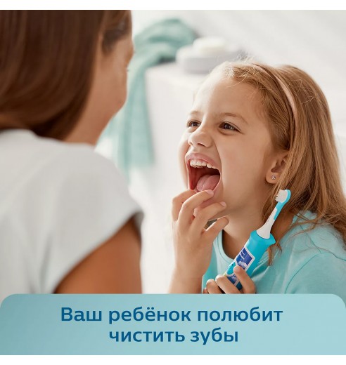 Детская электрическая зубная щетка Philips Sonicare For Kids HX6352/42 розовая