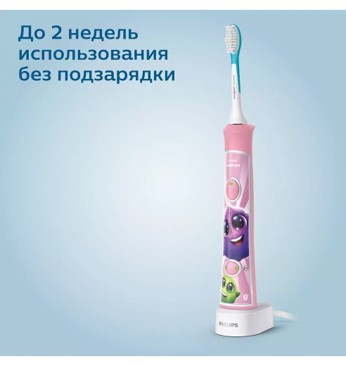 Детская электрическая зубная щетка Philips Sonicare For Kids HX6352/42 розовая