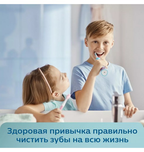 Детская электрическая зубная щетка Philips Sonicare For Kids HX6352/42 розовая