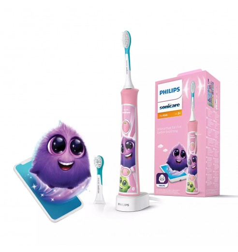 Детская электрическая зубная щетка Philips Sonicare For Kids HX6352/42 розовая