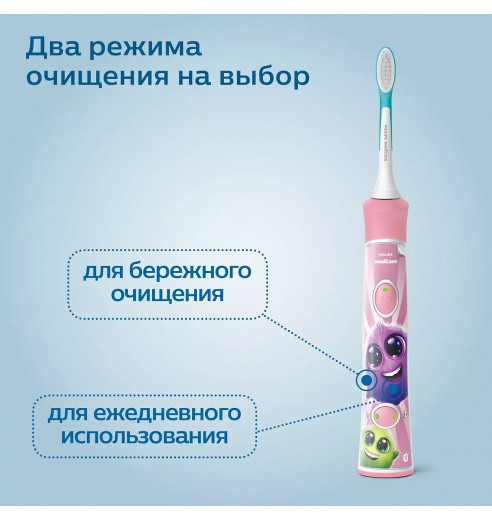 Детская электрическая зубная щетка Philips Sonicare For Kids HX6352/42 розовая