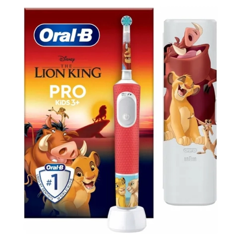 Детская электрическая зубная щеткаOral-B Vitality Pro Kids Король Лев с футляром 10