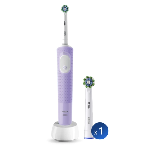 Электрическая зубная щетка Oral-B Vitality Pro D103.413.3 Cross Action Protect X Clean, сиреневый+Насадка Cross Action 0