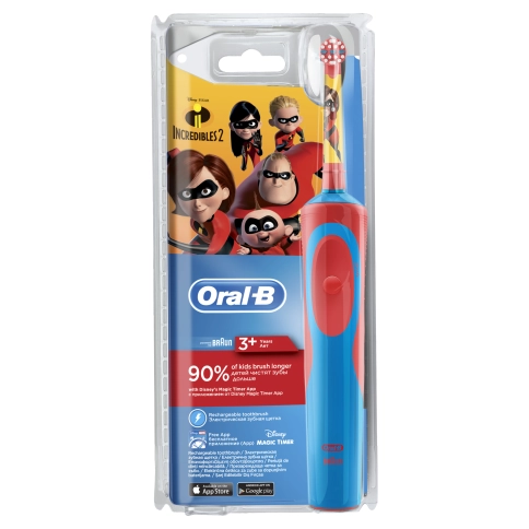 Детская электрическая зубная щетка Oral-B Vitality D12 Суперсемейка 3
