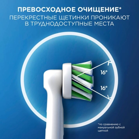 Набор насадок Oral-B: CrossAction (6 шт) белая , 3D White (4 шт) белая 2