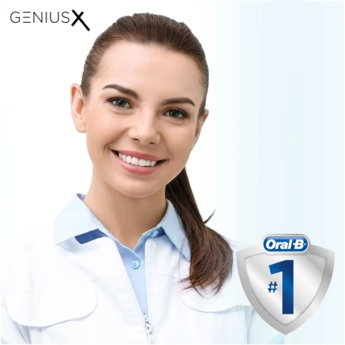 Электрическая зубная щетка Oral-B Genius X 20000 Rose Gold + Насадки Oral-B CrossAction (4 шт) 9