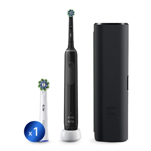 Электрическая зубная щетка Oral-B Pro 3 3500 D505.513.3 CrossAction, черная+Насадка Cross Action 0
