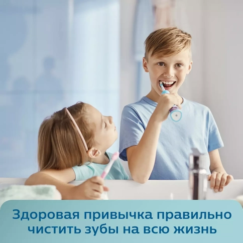 Детская электрическая зубная щетка Philips Sonicare For Kids HX6352/42 розовая 1
