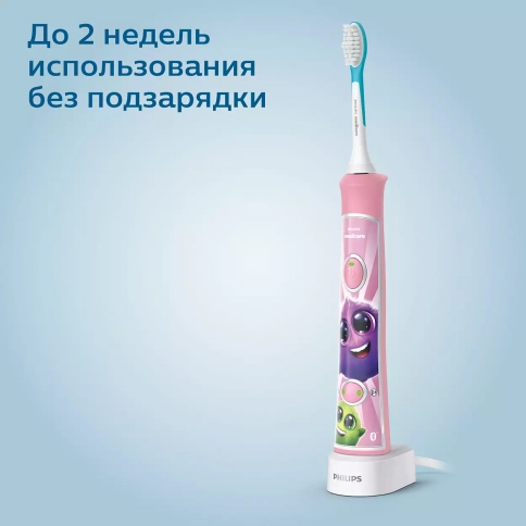 Детская электрическая зубная щетка Philips Sonicare For Kids HX6352/42 розовая 10
