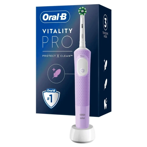 Набор электрических зубных щеток Oral-B Vitality Pro черная и лиловая 2