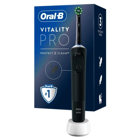 Набор электрических зубных щеток Oral-B Vitality Pro черная и лиловая 11