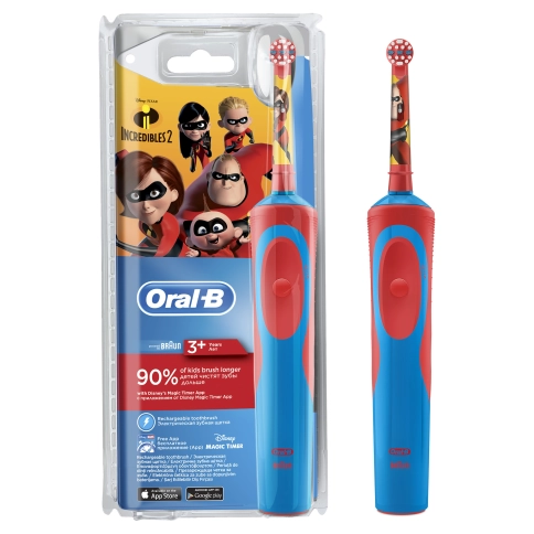 Детская электрическая зубная щетка Oral-B Vitality D12 Суперсемейка 0