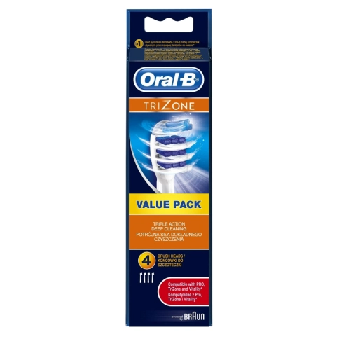 Насадка для зубных щеток Oral-B TriZone EB 30-4 (4 шт) белая 9