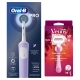 Электрическая зубная щётка Oral-B Vitality Pro лиловая + Женская бритва Gillette Venus Comfortglide Miami с 1 сменной кассетой и держателем 30