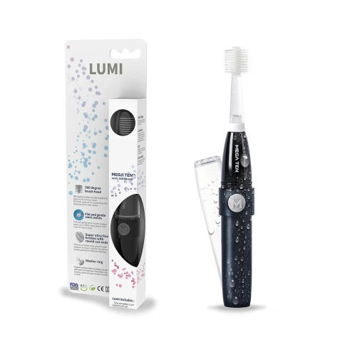 Электрическая зубная щетка MEGA TEN Lumi Black 3