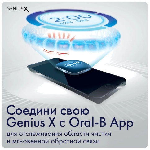 Электрическая зубная щетка Oral-B Genius X 20000 Midnight black D706.513.6 3