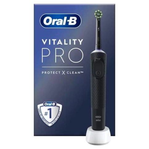Электрическая зубная щетка Oral-B Vitality Pro D103.413.3 Cross Action Protect X Clean, черная 12