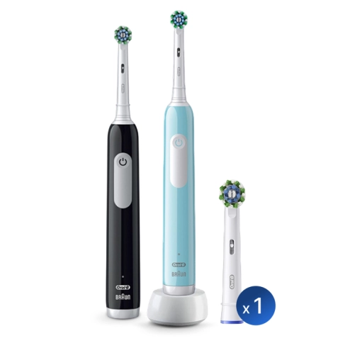 Электрическая зубная щетка Oral-B Pro Series 1 Duo/D305.523.3H черная+бирюзовая 3 режима тип 3791+Насадка Cross Action 0