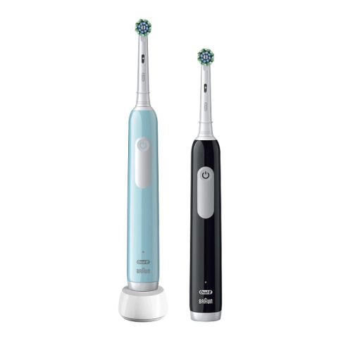 Электрическая зубная щетка Oral-B Pro Series 1 Duo/D305.523.3H черная+бирюзовая 3 режима тип 3791+Насадка Cross Action 1