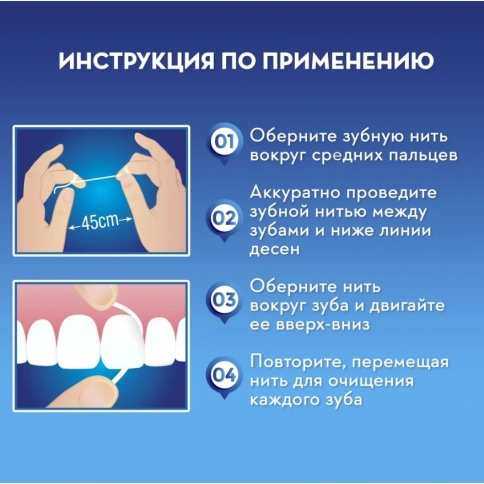 Зубная нить ORAL-B Essential floss мятная 50м 6