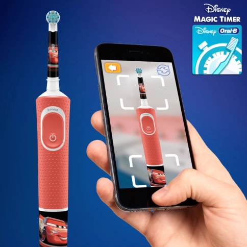 Детская электрическая зубная щеткаOral-B Vitality Kids Тачки с насадкой Oral-B CrossAction для эффективной чистки (4 шт) 8