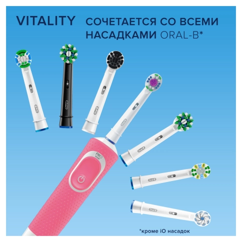 Электрическая зубная щетка Oral-B Vitality Pink D100.413.1 CrossAction Pink 8