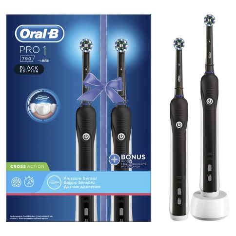Набор электрических зубных щеток Oral-B Pro 1 790 DUO черные (2 шт) 1