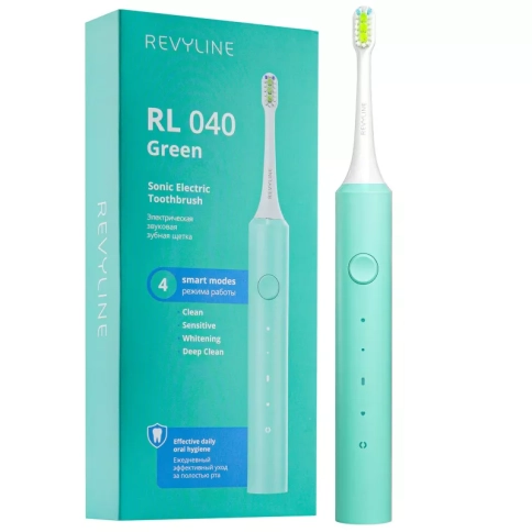 Электрическая звуковая щетка Revyline RL 040 зелёная 4