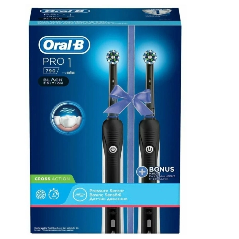 Набор электрических зубных щеток Oral-B Pro 1 790 DUO черные (2 шт) 12