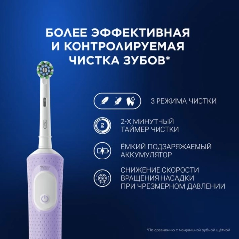 Электрическая зубная щётка Oral-B Vitality Pro лиловая 7