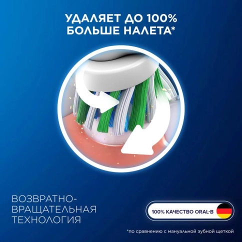 Набор насадок Oral-B: CrossAction (6 шт) белая , 3D White (4 шт) белая 3