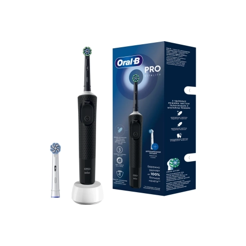 Электрическая зубная щетка Oral-B Vitality Pro D103.423.3H Black+Дополнительная насадка тип 3708 1