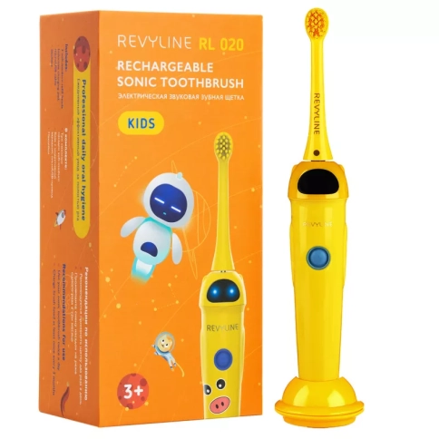 Детская электрическая зубная щетка Revyline RL020 оранжевая 4